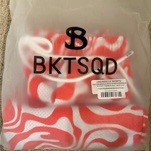 Men's Red and White Shorts